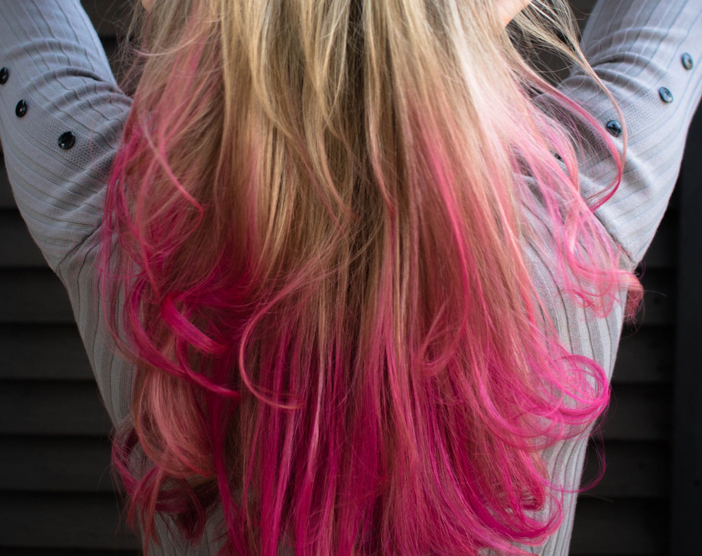 pink colored hair