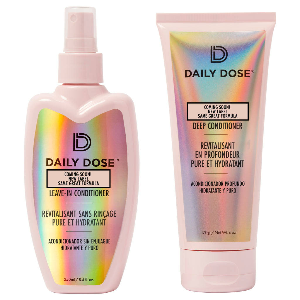 Daily Dose Moisturizing Duo: Leave-In Conditioner Detangler Spray + Deep Conditioner, Hair Mask/Masque - Detangles, Repairs, Restores Dry, Damaged, Color Treated Hair for All Hair Types